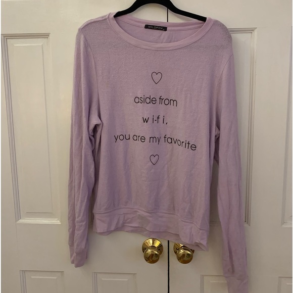 Wildfox Tops - WILDFOX “Aside From Wi-Fi, You Are My Favorite”